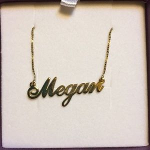Gold Megan name necklace